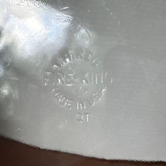 Vintage Clear Glass Fire King  Made in USA Glassware Casserole with lid - Picture 4 of 9